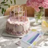 Colorful birthday candles, children's party decoration candles, multi-color gradient combustible candles details Picture